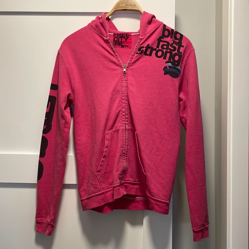 Free City pink hoodie sweatshirt. Size 2
